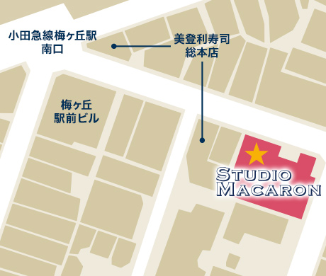 スタジオへの地図